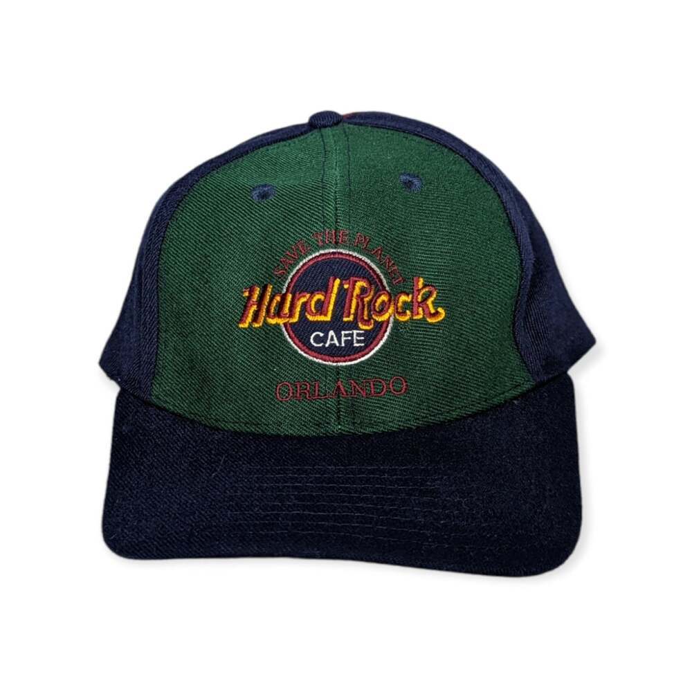 Vintage Color Block Hard Rock Cafe Orlando Florida Adjustable Baseball Hat